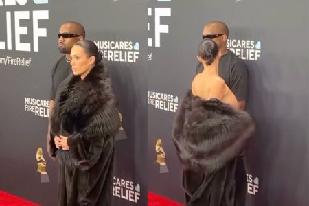 Bianca Censori, Kanye West, Grammy 2025, dress scandal, CA nudity laws